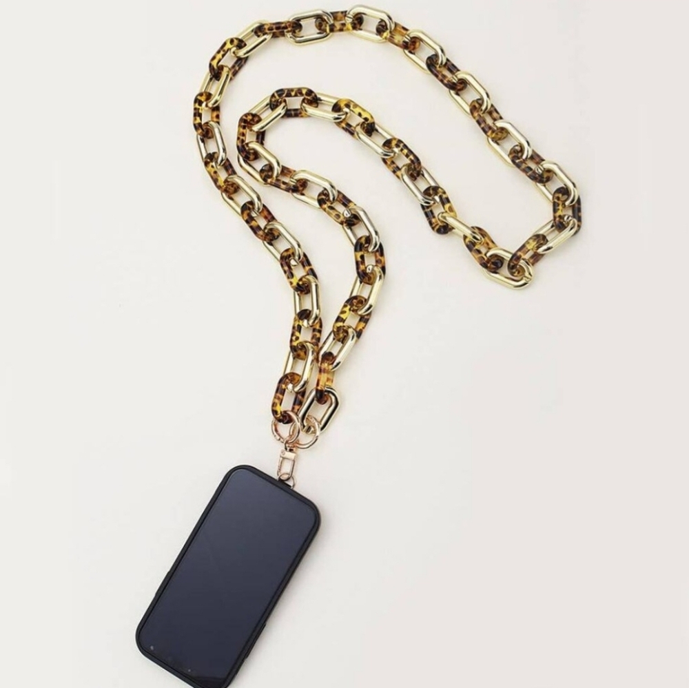 Acrylic Tortoiseshell and Gold Chain